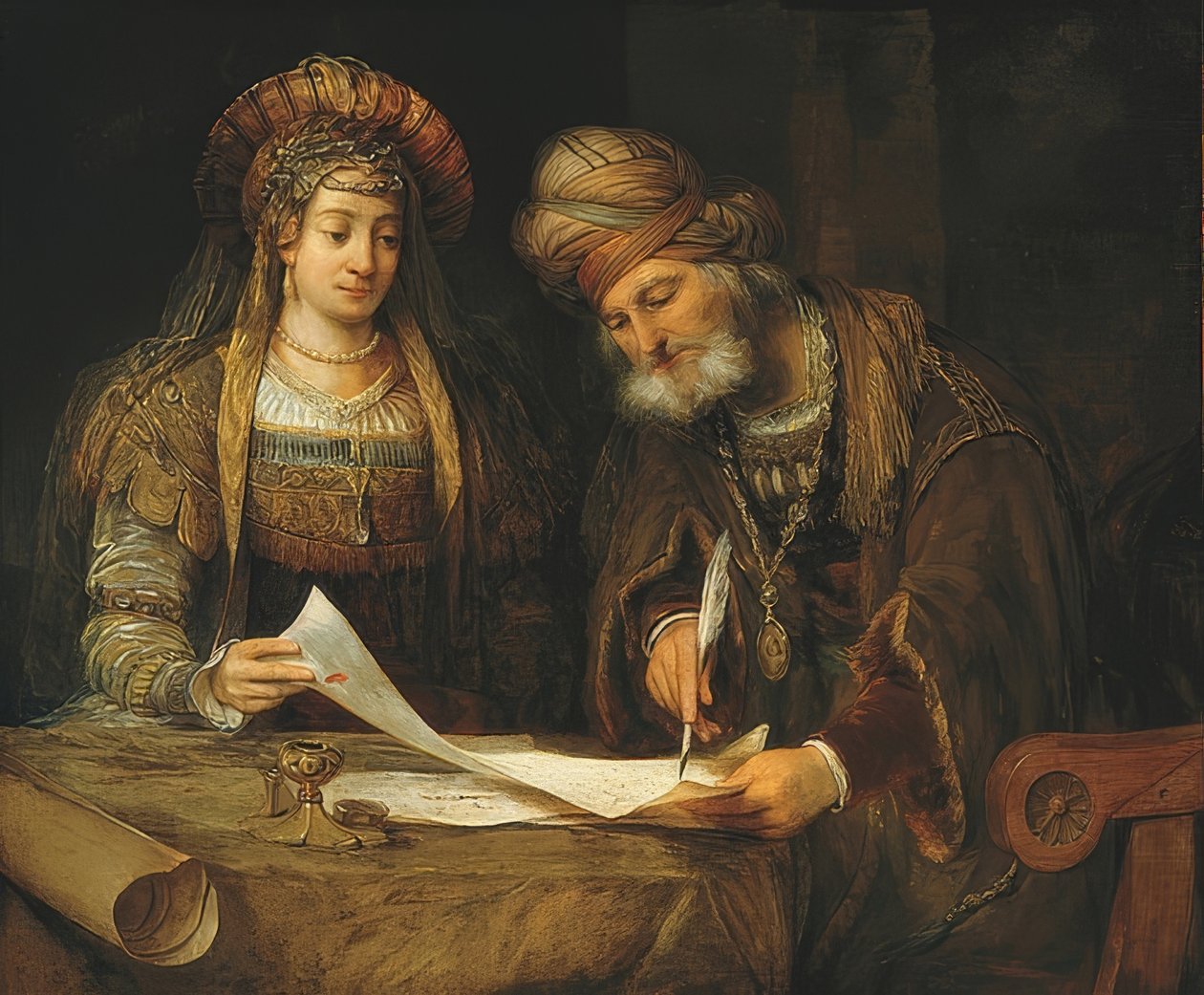 Esther et Mardochée. 1675 - Aernt de Gelder