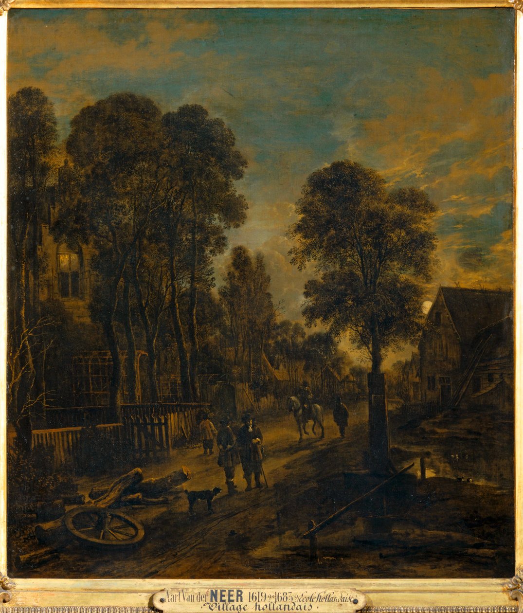 Village traverse par une route ... - Aert van der (after) Neer