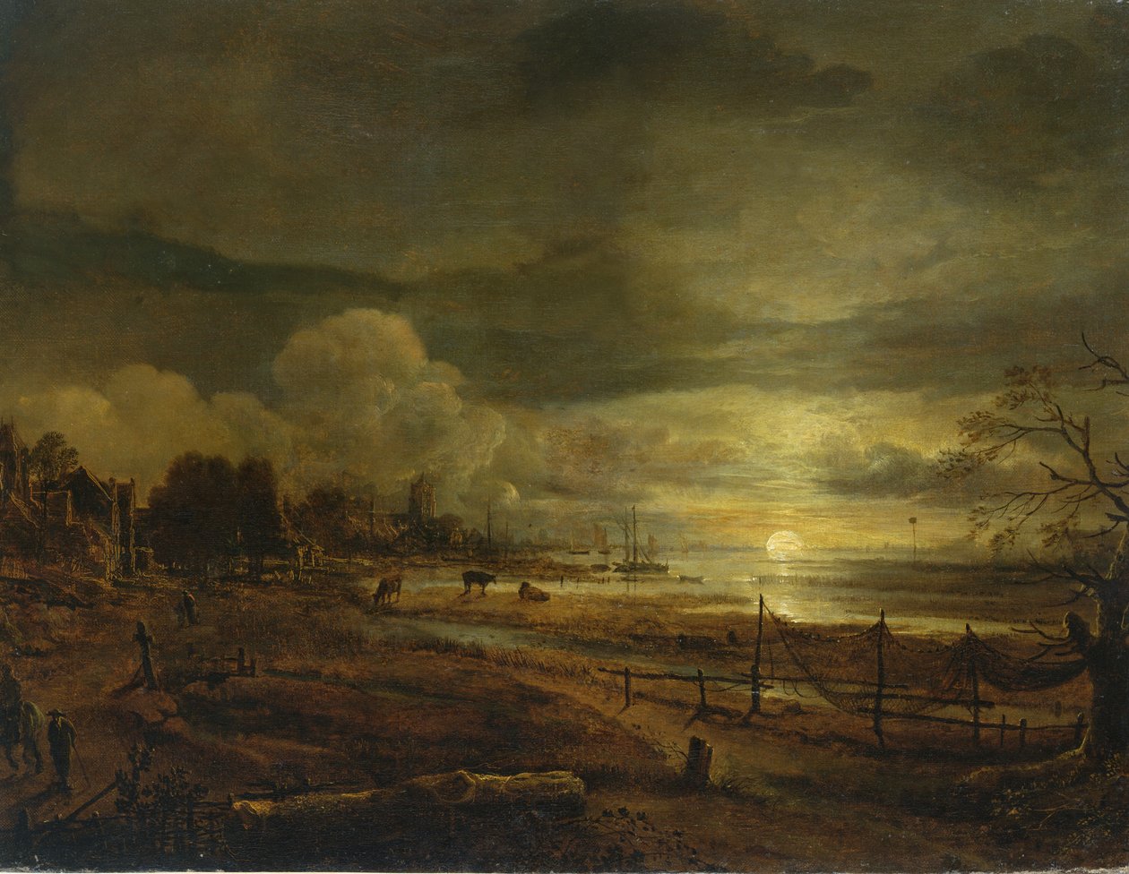 Canal au clair de lune - Aert van der Neer