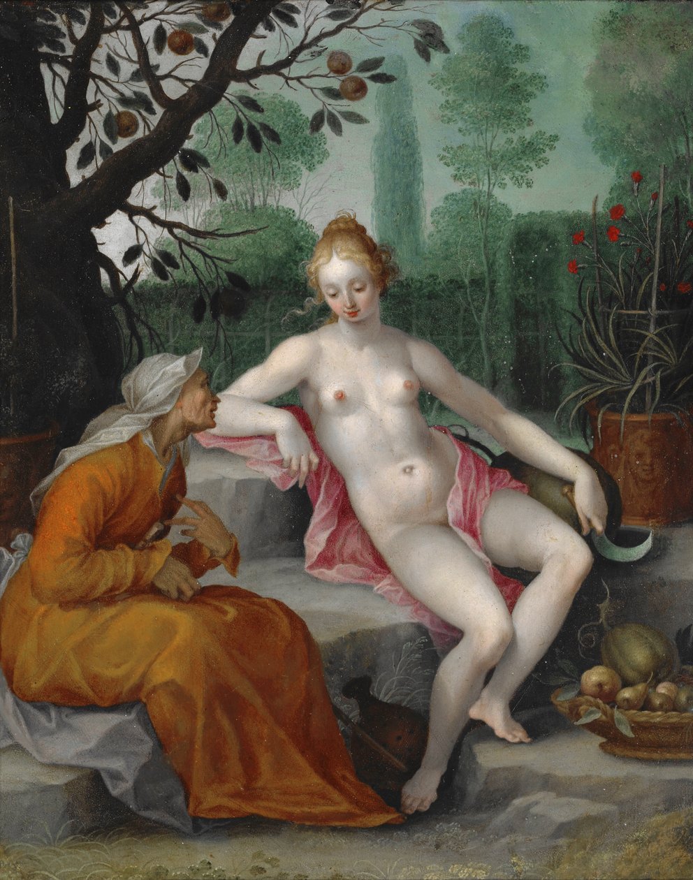 Vertumne et Pomone - after Abraham Bloemaert