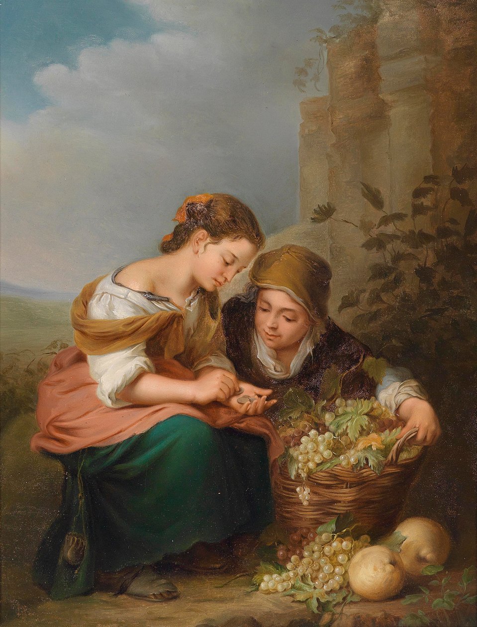 La petite marchande de fruits - after Bartolome Esteban Murillo