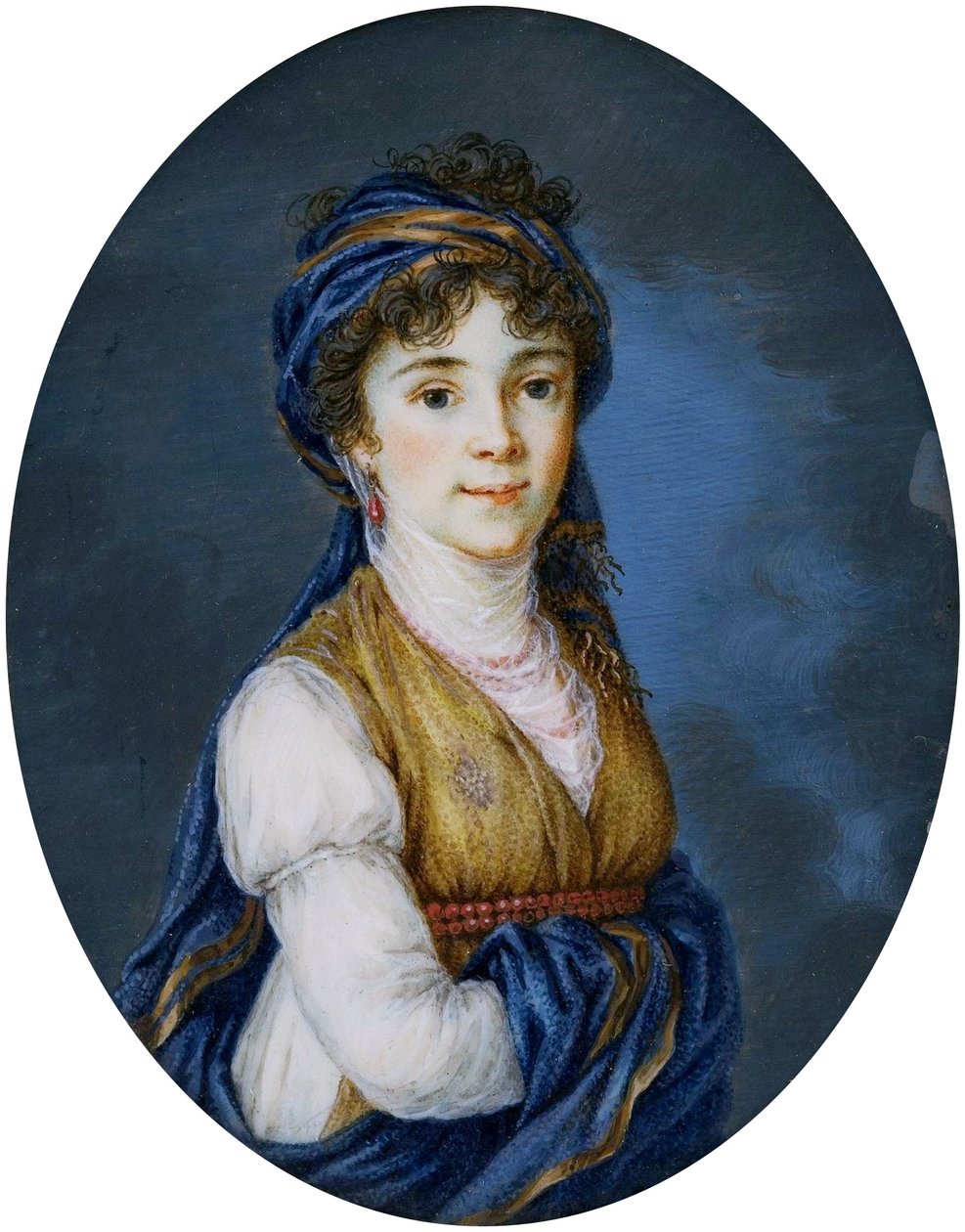 Polonais : Miniature de la princesse Anna Grigorievna Belosselsky-Belozersky (1773-1846). - after Élisabeth Louise Vigée Le Brun