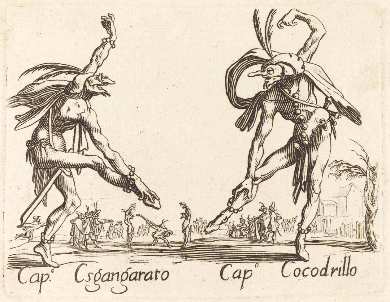 Cap. Esgangarato et Cap. Cocodrillo - After Jacques Callot