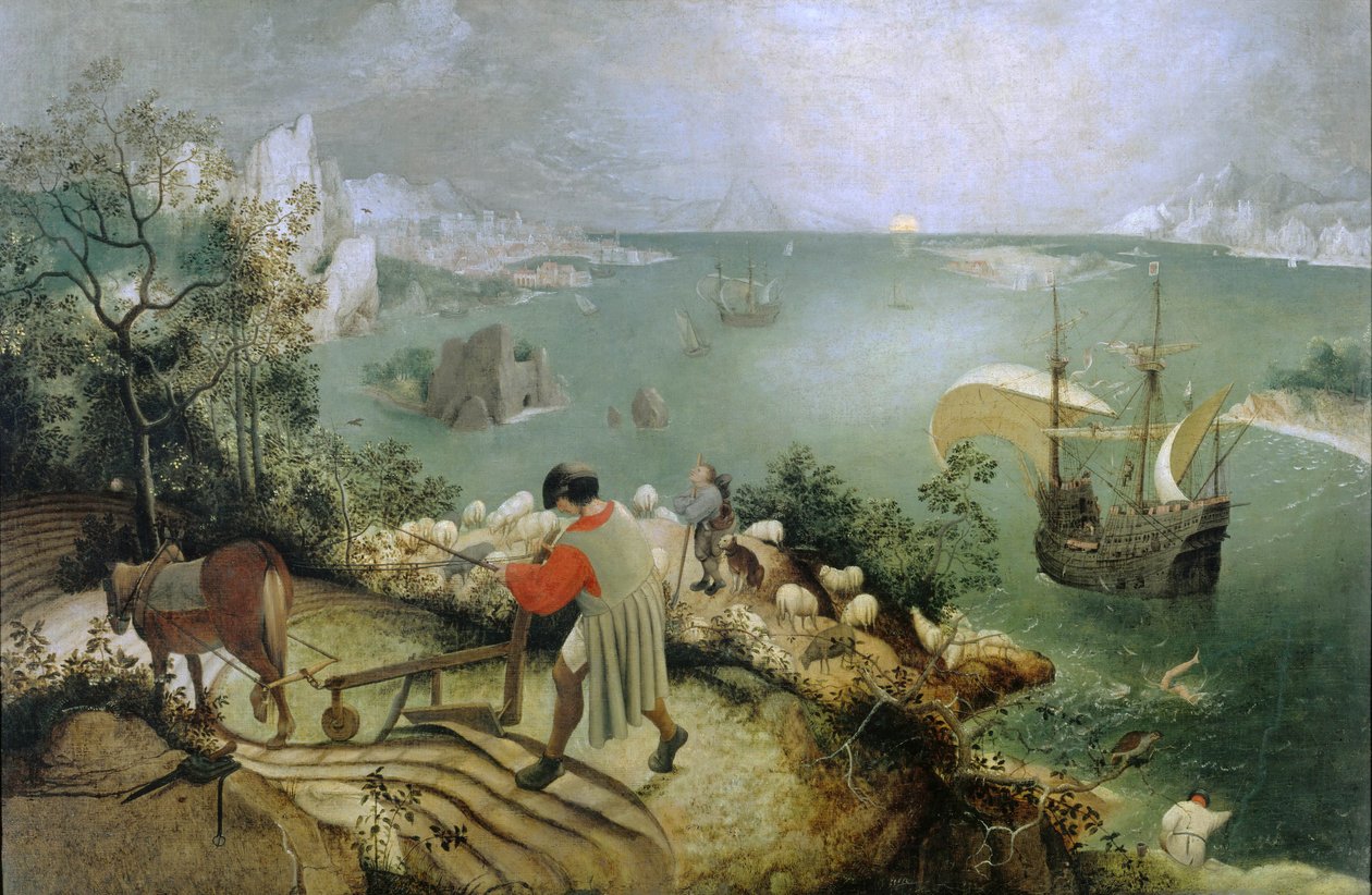 Paysage avec la chute d