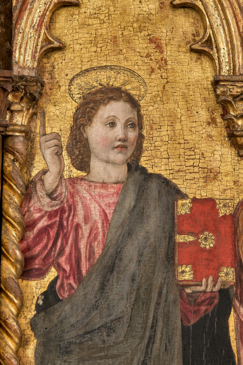Couronnement de la Vierge et des Saints, Polyptyque sur fond doré (détail) - Agnolo and Bartolomeo degli Erri