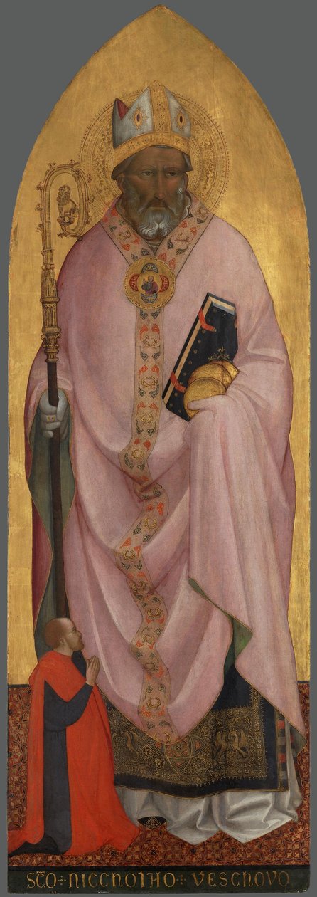 Hl. Nikolaus von Bari mit einem Stifter - Agnolo Gaddi