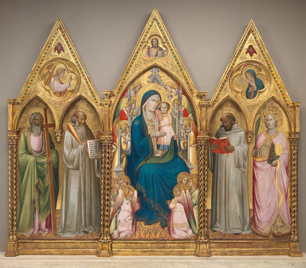 Madone et enfant avec les saints André, Benoît, Bernard et Catherine d
