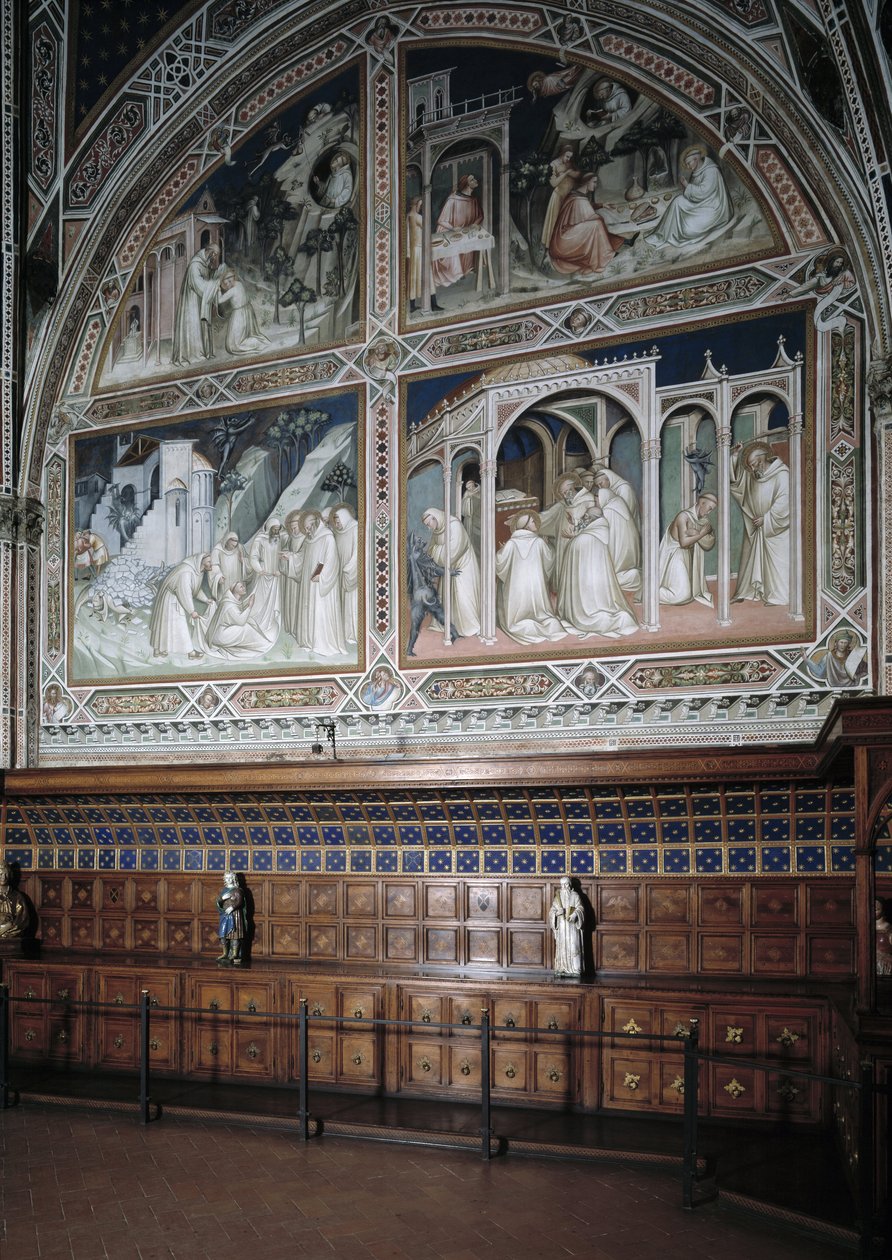 Vue de la chapelle Castellani décorée de fresques par Agnolo Gaddi - Agnolo Gaddi
