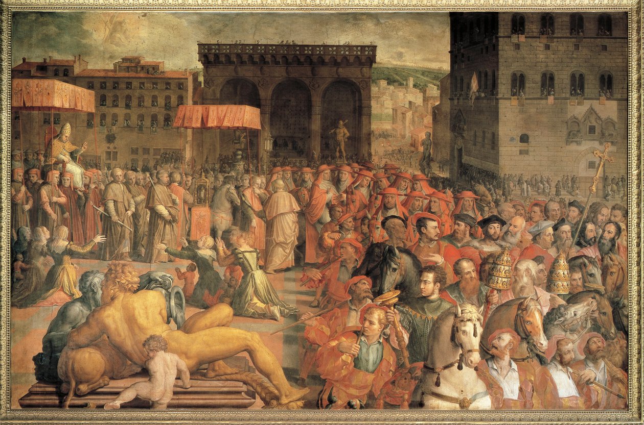 Le Pape Léon X revenant à Florence après son élection - Agnolo Bronzino