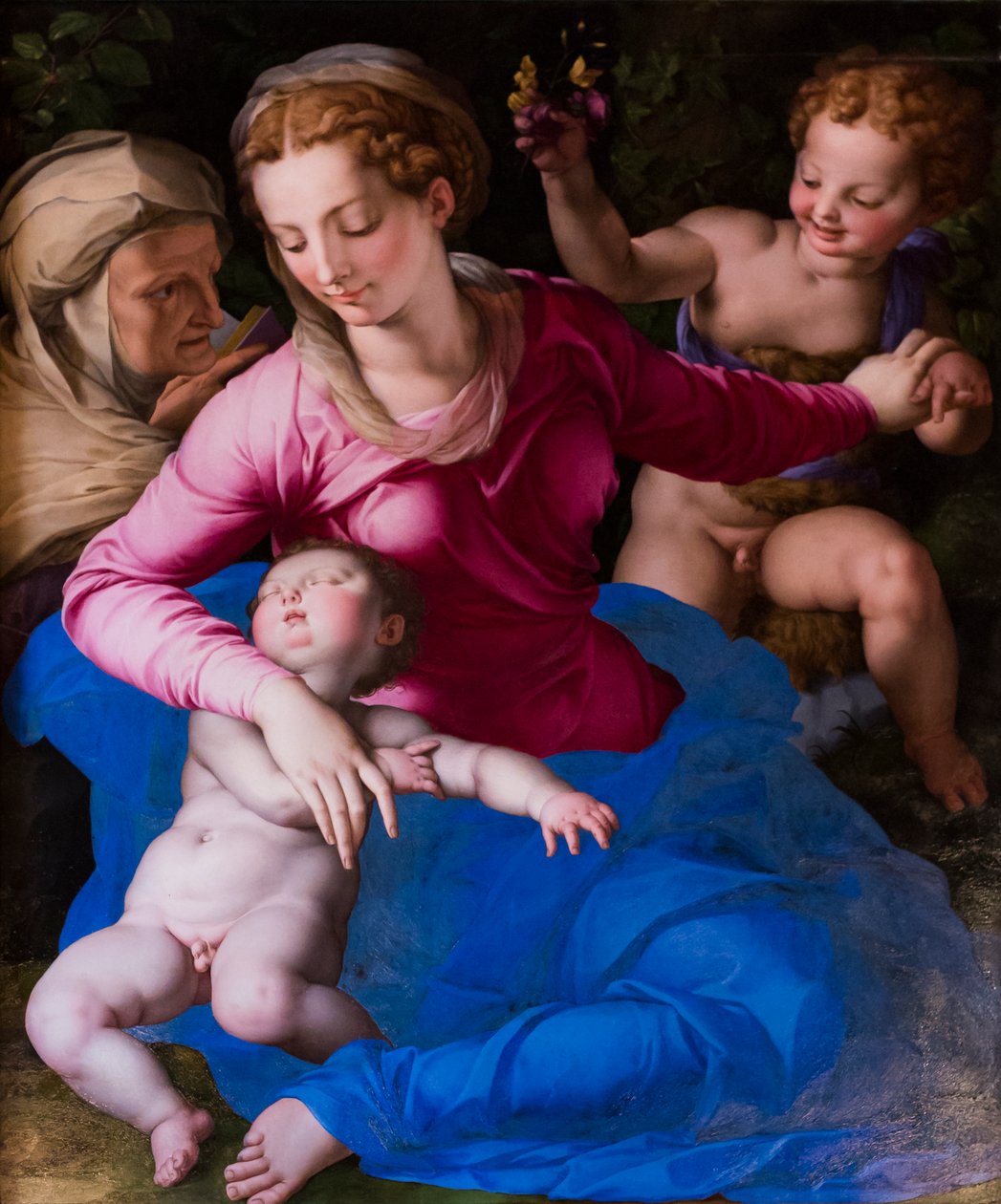 Madone et Enfant endormi, Sainte Élisabeth et Saint Giovannino - Agnolo Bronzino