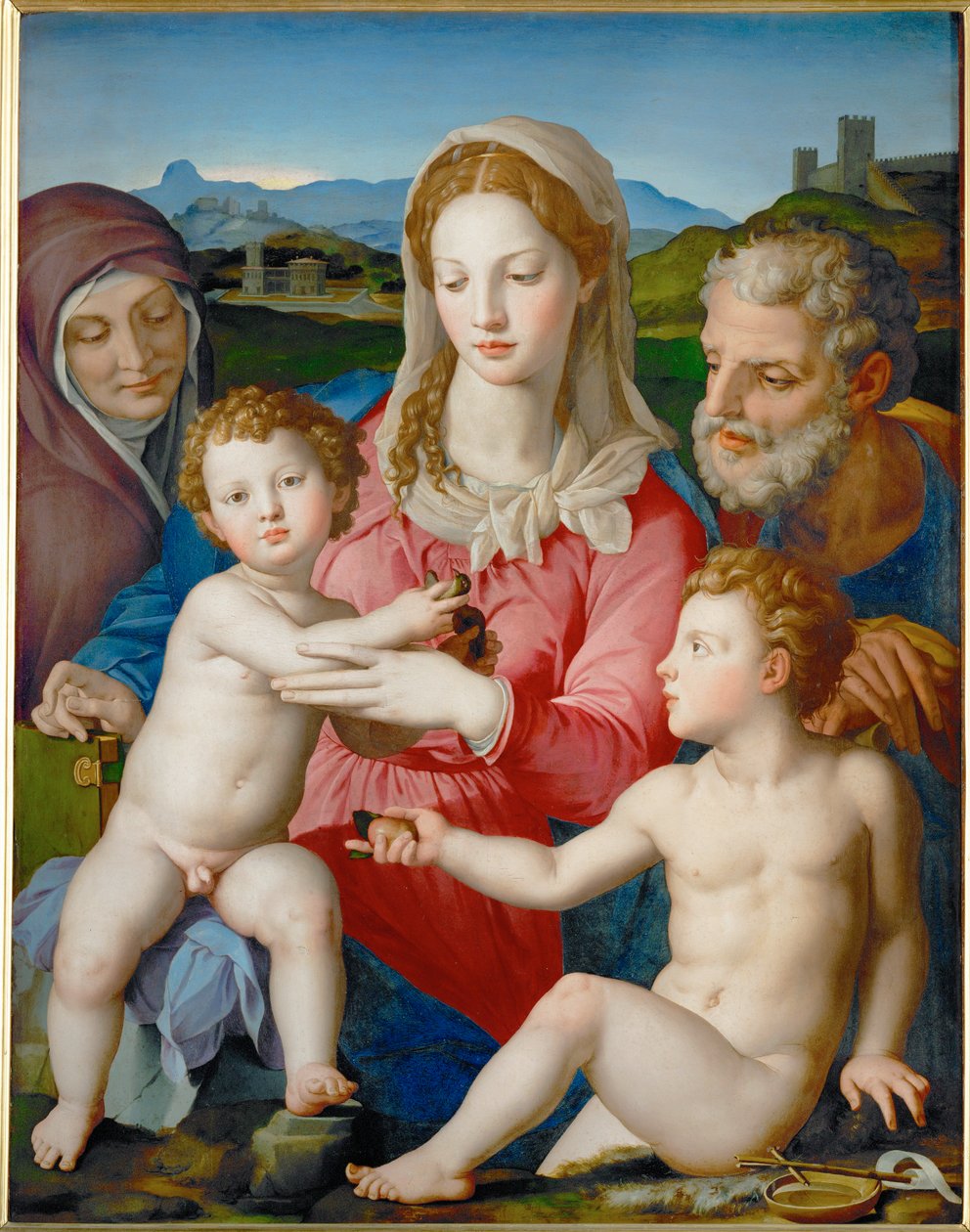 La Sainte Famille avec Sainte Anne et Jean Baptiste ... - Agnolo di Cosimo Bronzino