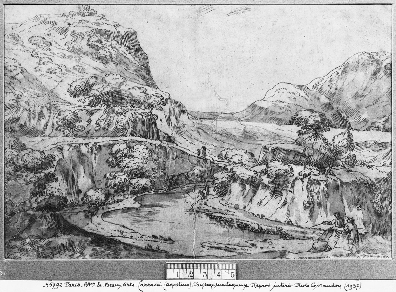 Paysage montagneux - Agostino Carracci