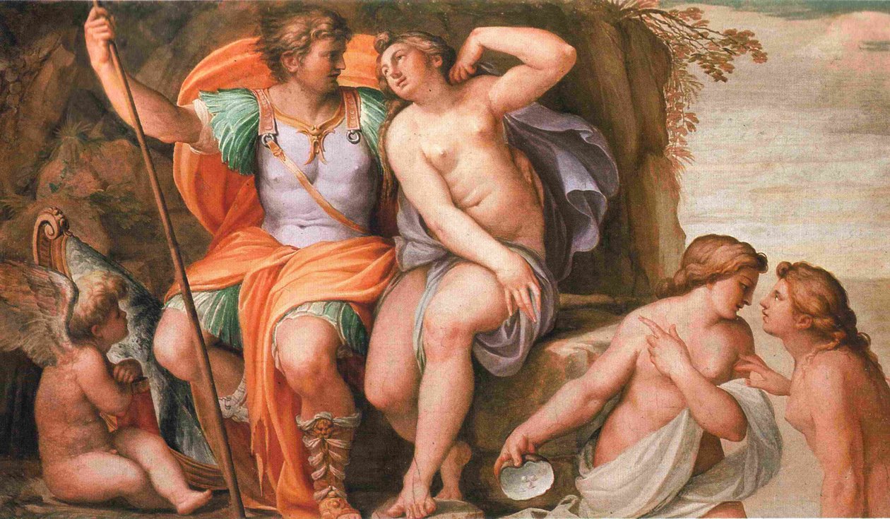 Vénus et Mars, fresque d