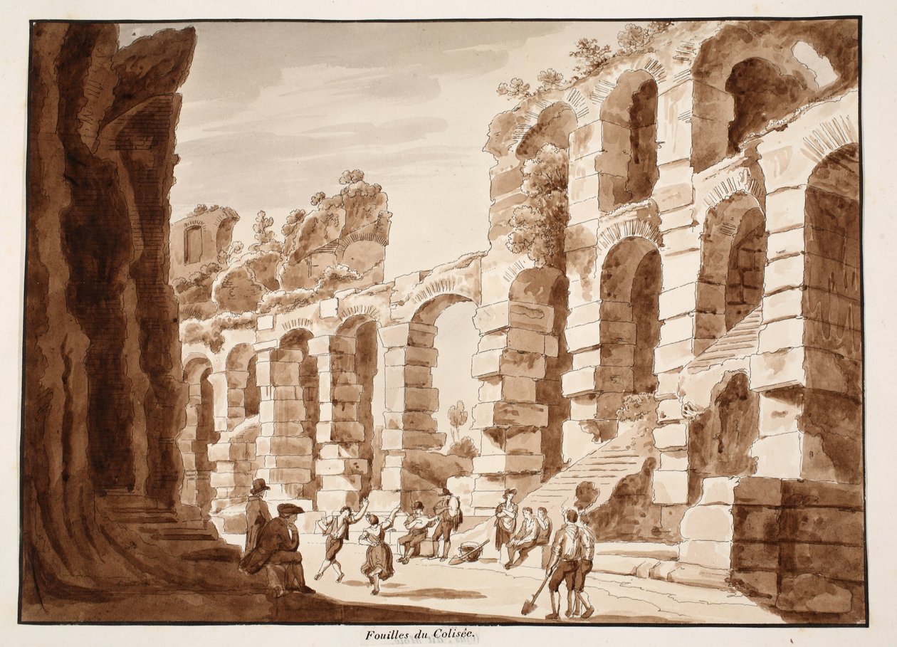 Fouilles dans le Colisée, 1883 - Agostino Tofanelli