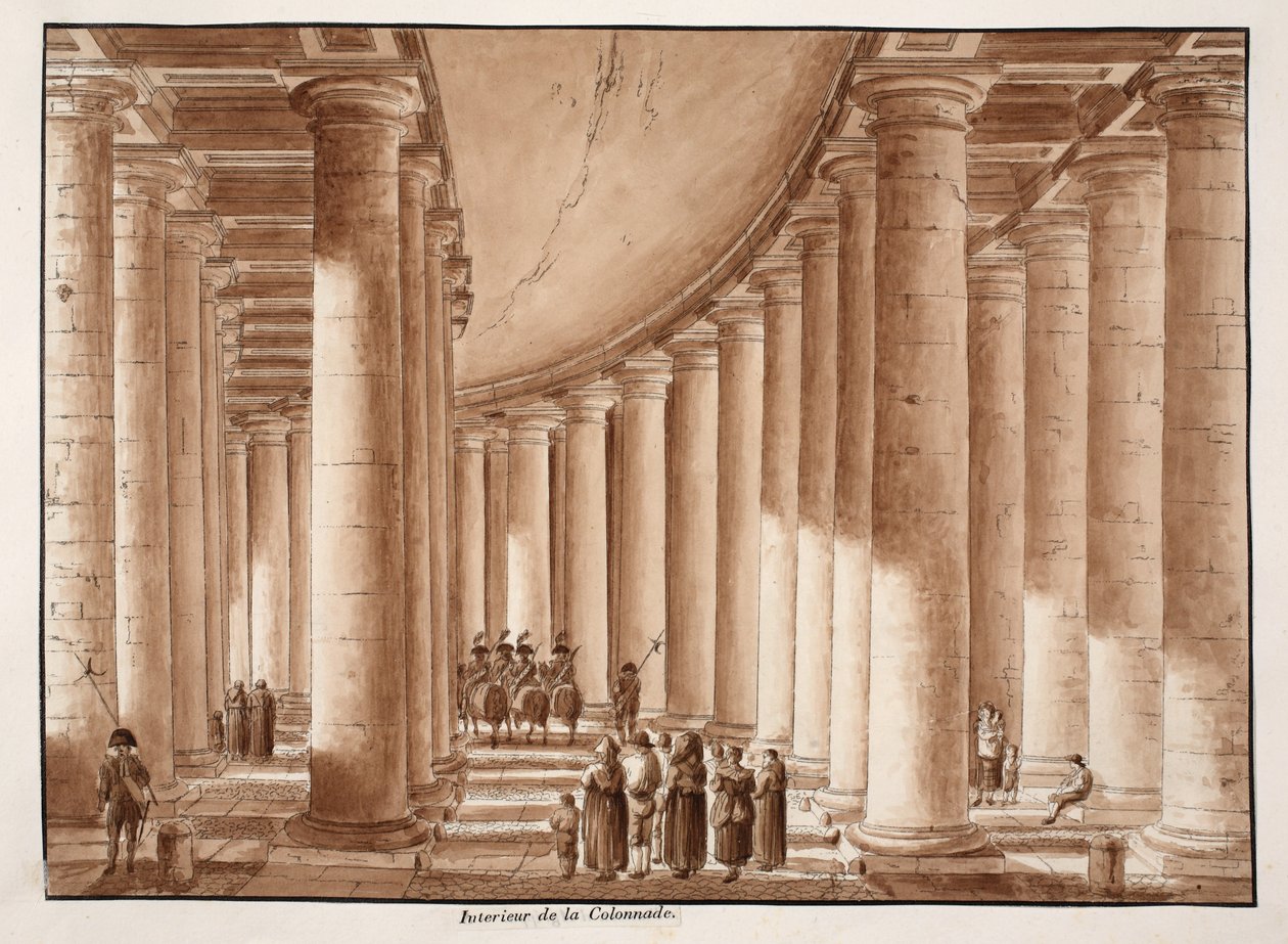 Intérieur de la Colonnade de la Place Saint-Pierre, 1833 - Agostino Tofanelli