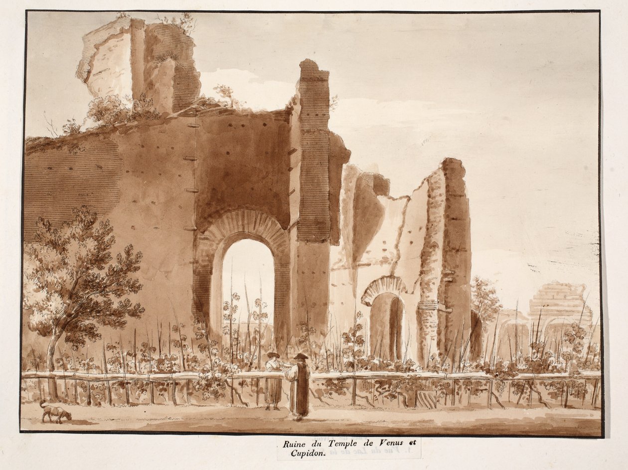 Ruine du temple de Vénus et Cupidon, 1833 - Agostino Tofanelli
