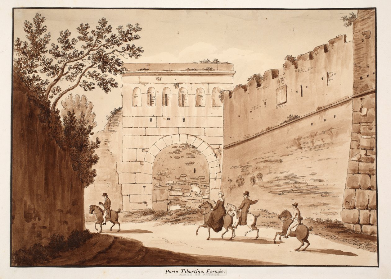 La Porta Tiburtina, fermée, 1833 - Agostino Tofanelli