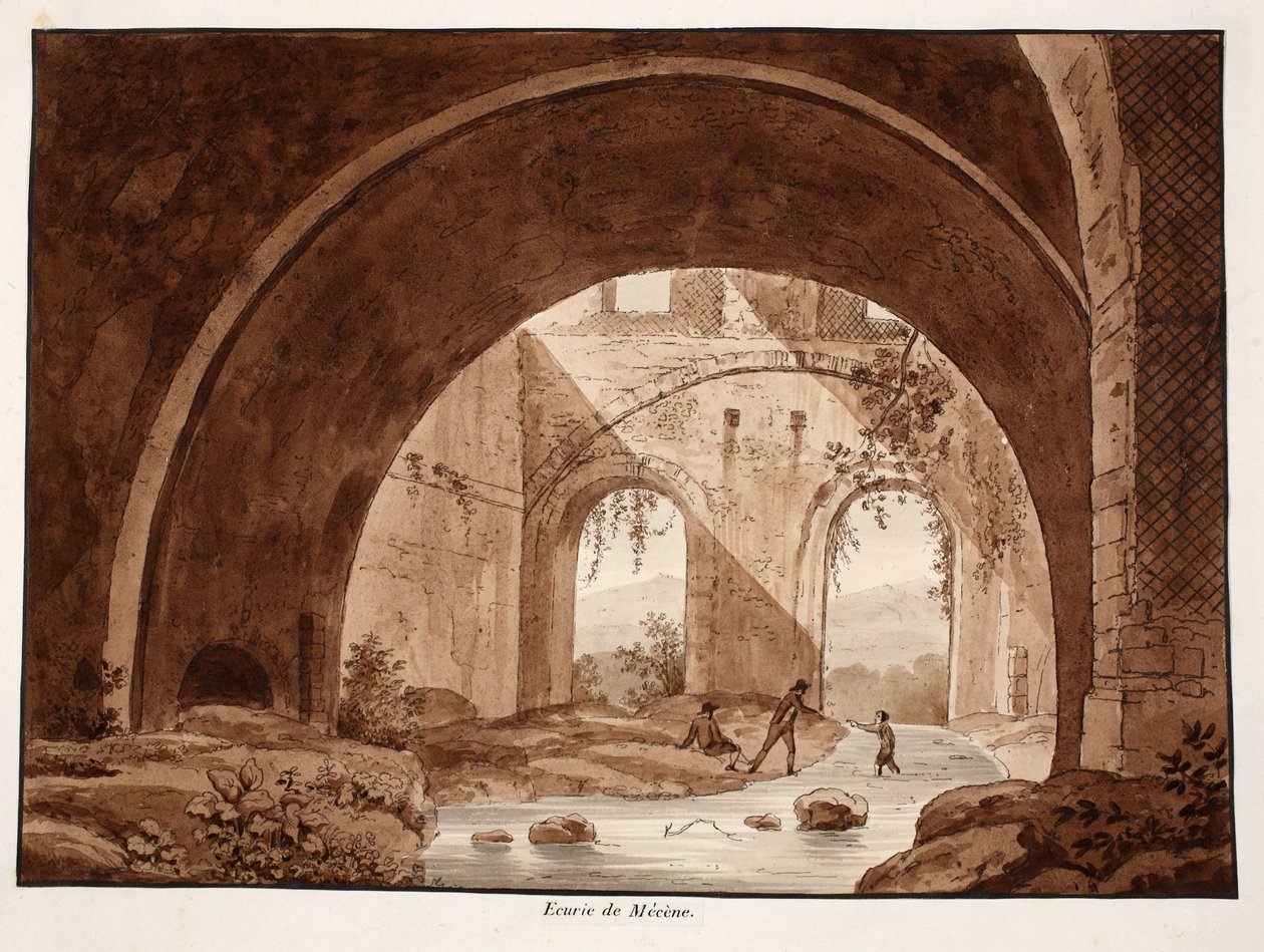 Les Écuries de la Villa Maecenas, 1833 - Agostino Tofanelli