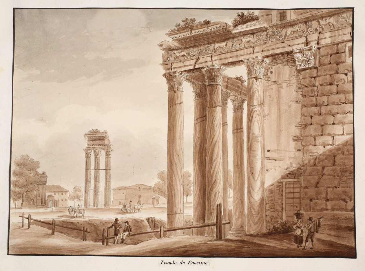 Le Temple de Faustine, 1833 - Agostino Tofanelli