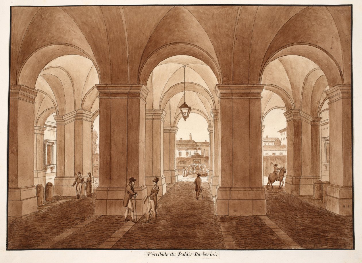 Vestibule du Palazzo Barberini, 1833 - Agostino Tofanelli
