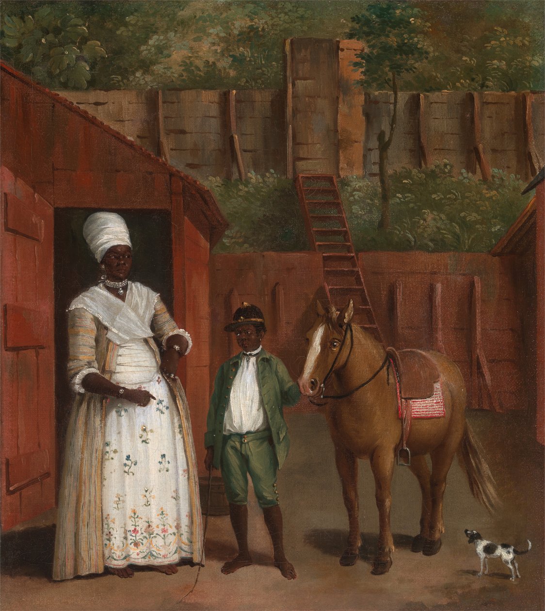 Une mère avec son fils et un poney, vers 1775 - Agostino Brunias