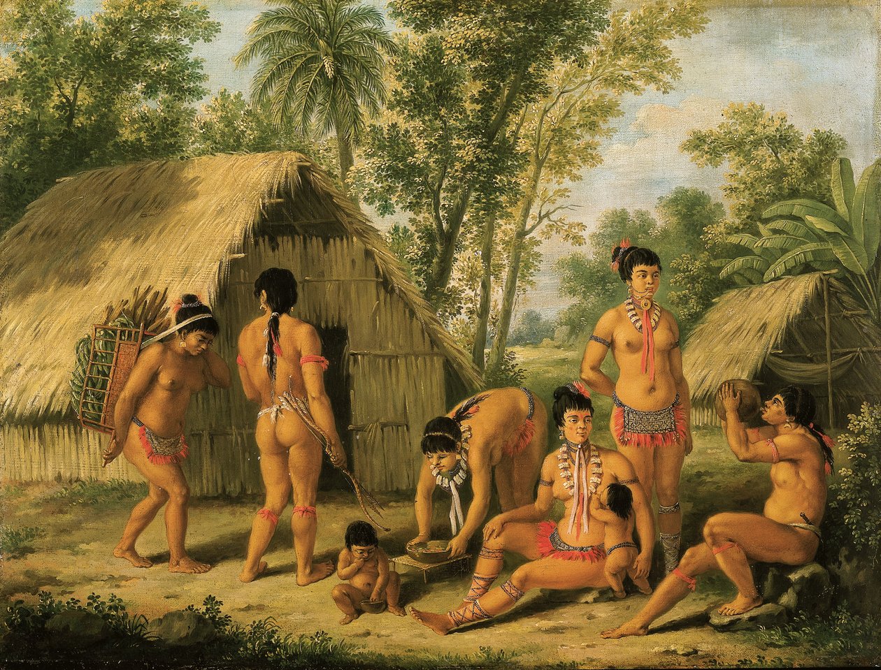 Une famille de Caraïbes sur l
