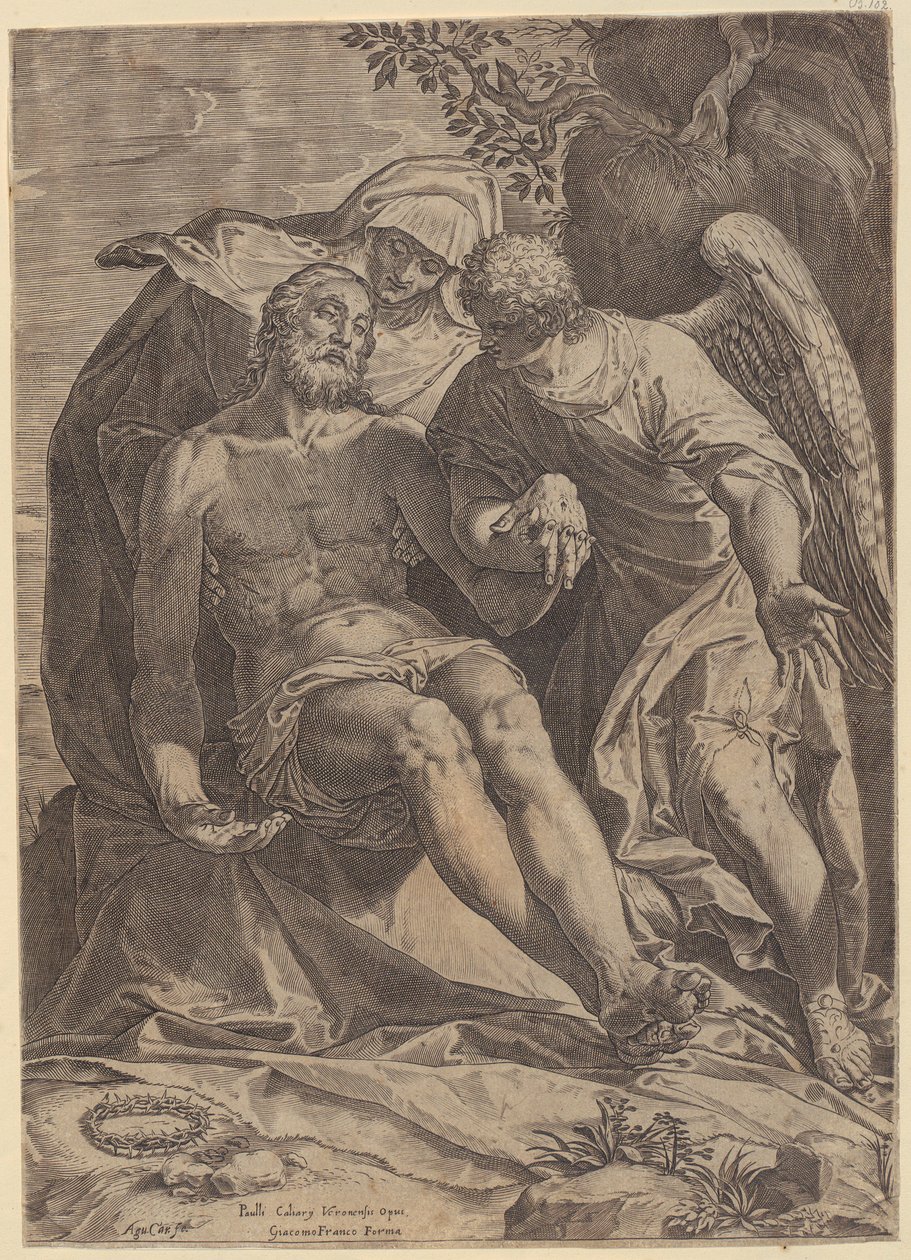 Lamentation sur le Christ [Pietà] - Agostino Carracci