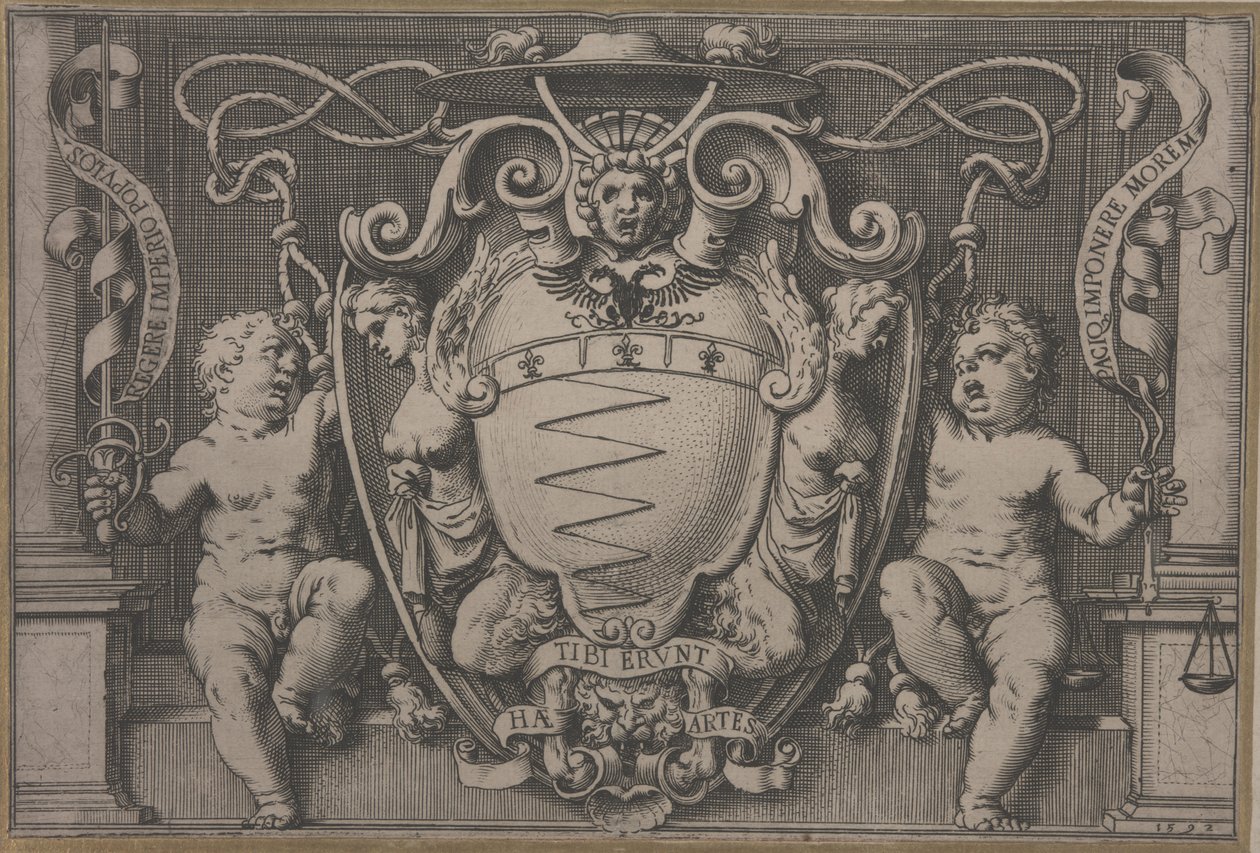 Blason du cardinal Filippo Sega - Agostino Carracci