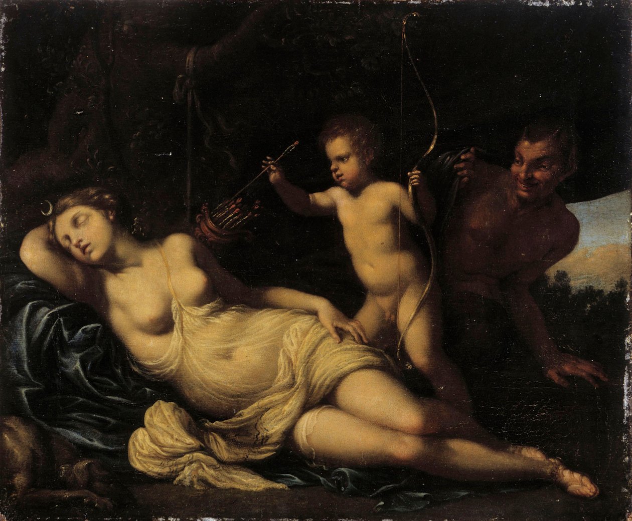 Diana endormie - Agostino Carracci