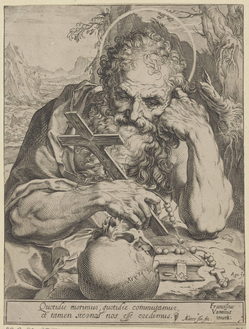 Saint Jérôme - Agostino Carracci