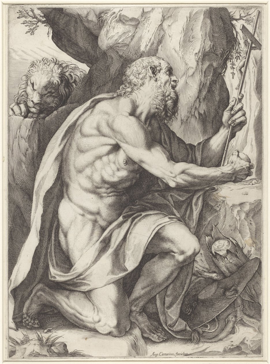 Saint Jérôme - Agostino Carracci
