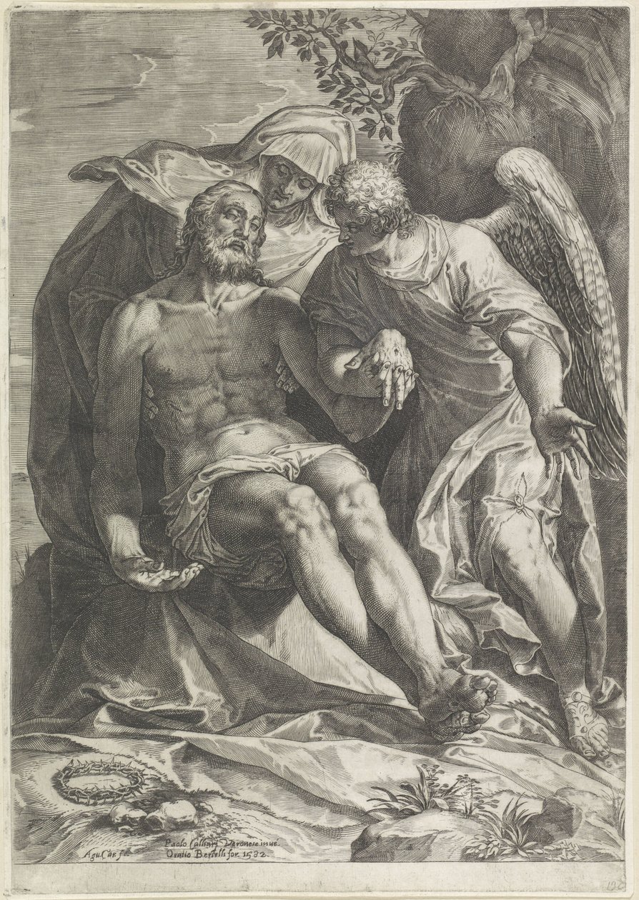 Marie avec le corps du Christ (Pietà) - Agostino Carracci