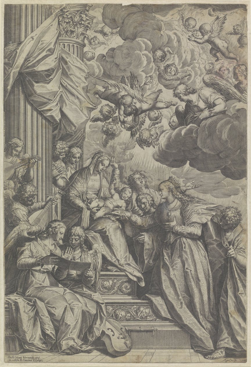 Mariage mystique de sainte Catherine - Agostino Carracci