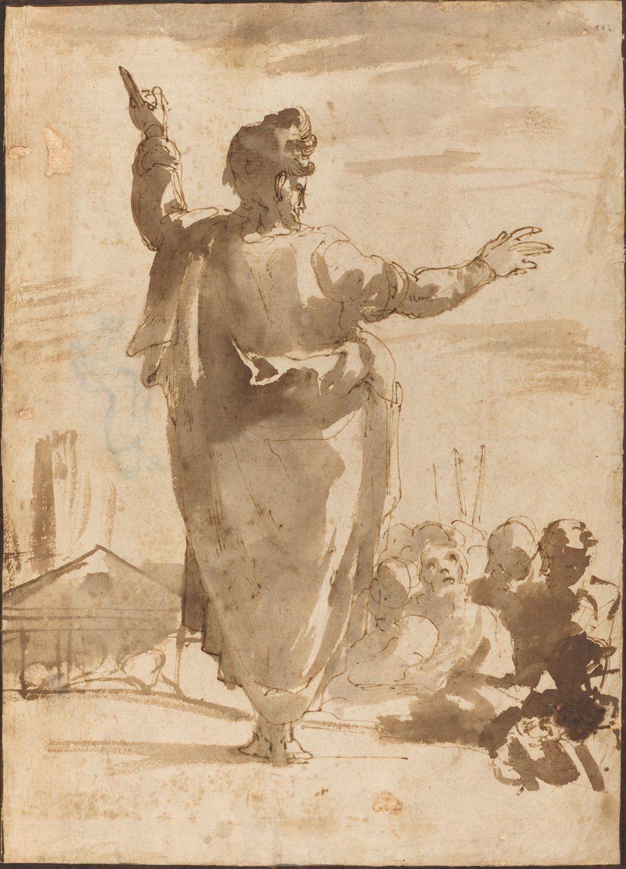 Saint Paul prêchant - Agostino Carracci
