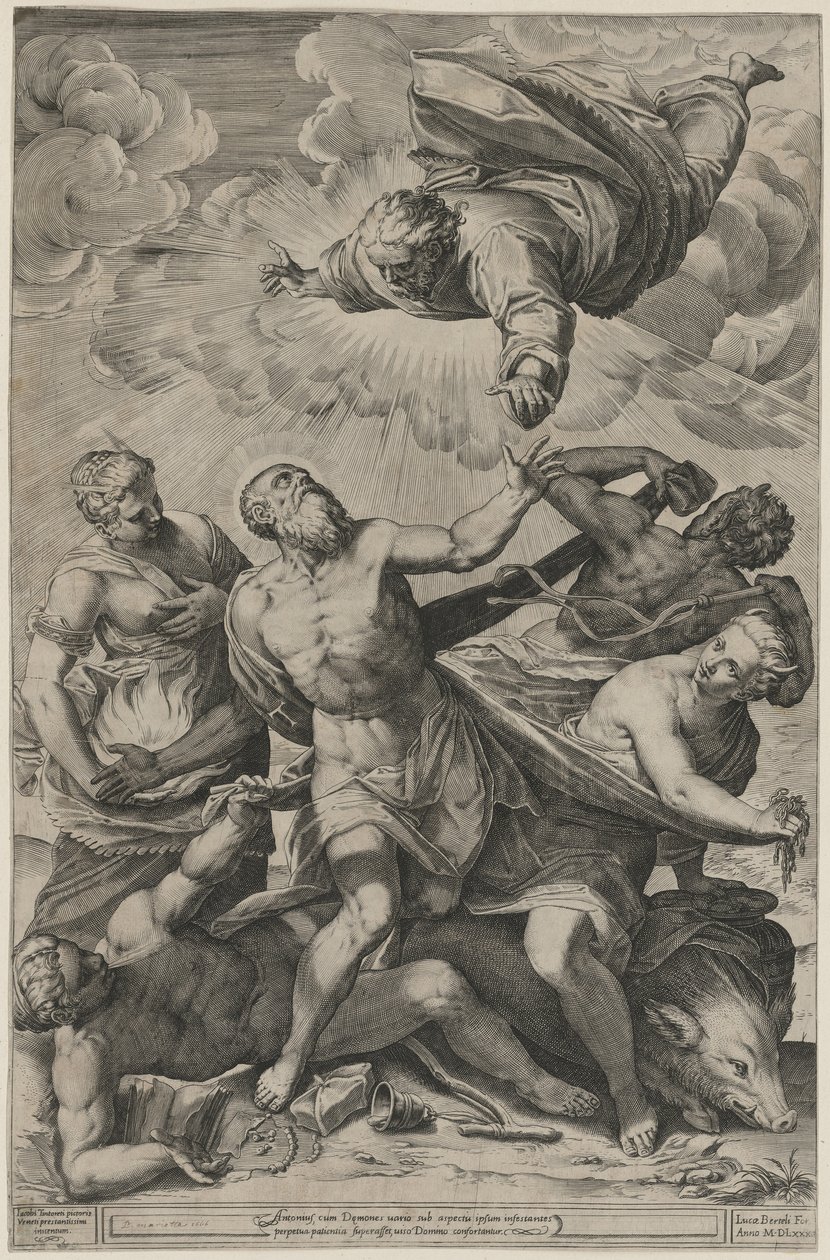 La tentation de saint Antoine - Agostino Carracci