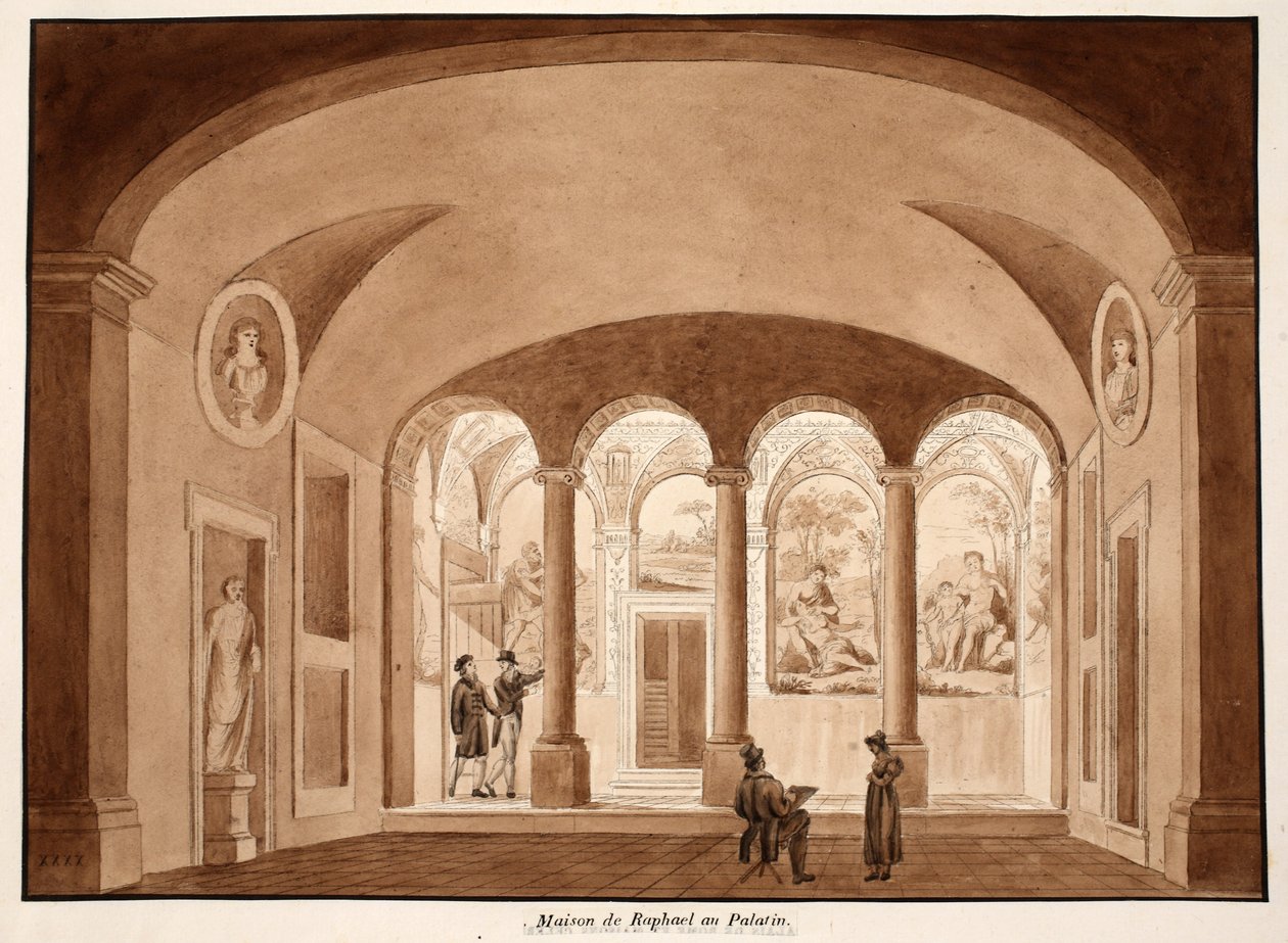 Maison de Raphaël sur le Palatin, 1833 - Agostino Tofanelli