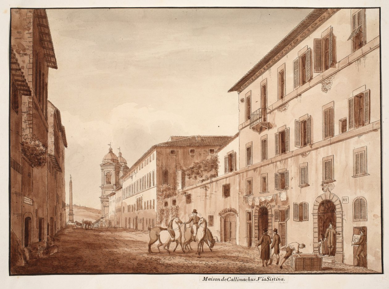 La maison de Callimaque, Via Sistina, 1833 - Agostino Tofanelli