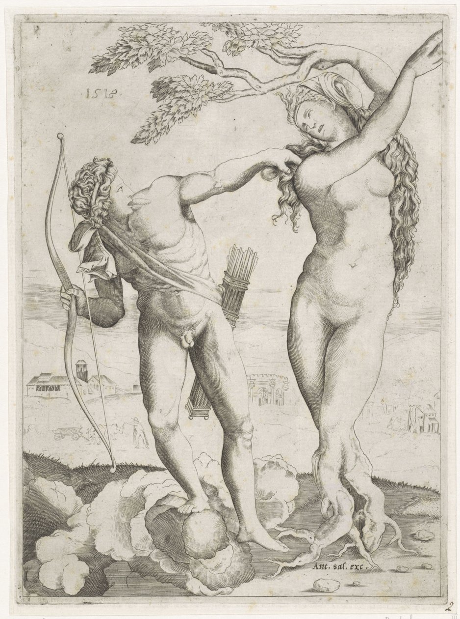 Apollon et Daphné - Agostino Veneziano