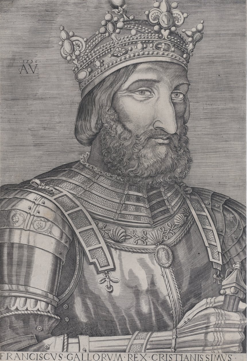 François Ier, roi de France, daté 1536 - Agostino Veneziano
