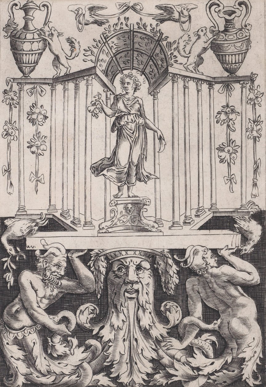 Panneau ornemental, vers 1514-36 - Agostino Veneziano