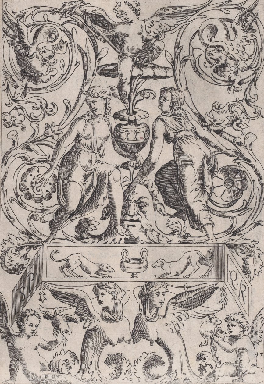 Panneau ornemental, vers 1514-36 - Agostino Veneziano