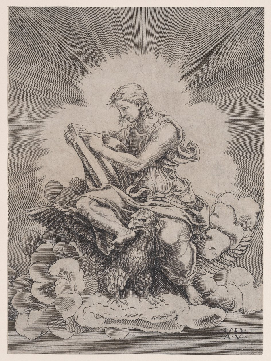 Saint Jean, daté 1518 - Agostino Veneziano