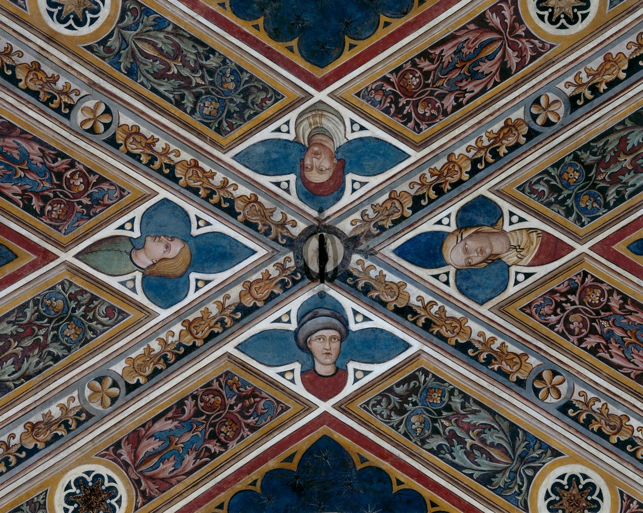 Têtes et motifs végétaux (détail) - Agostino di Marsiglio