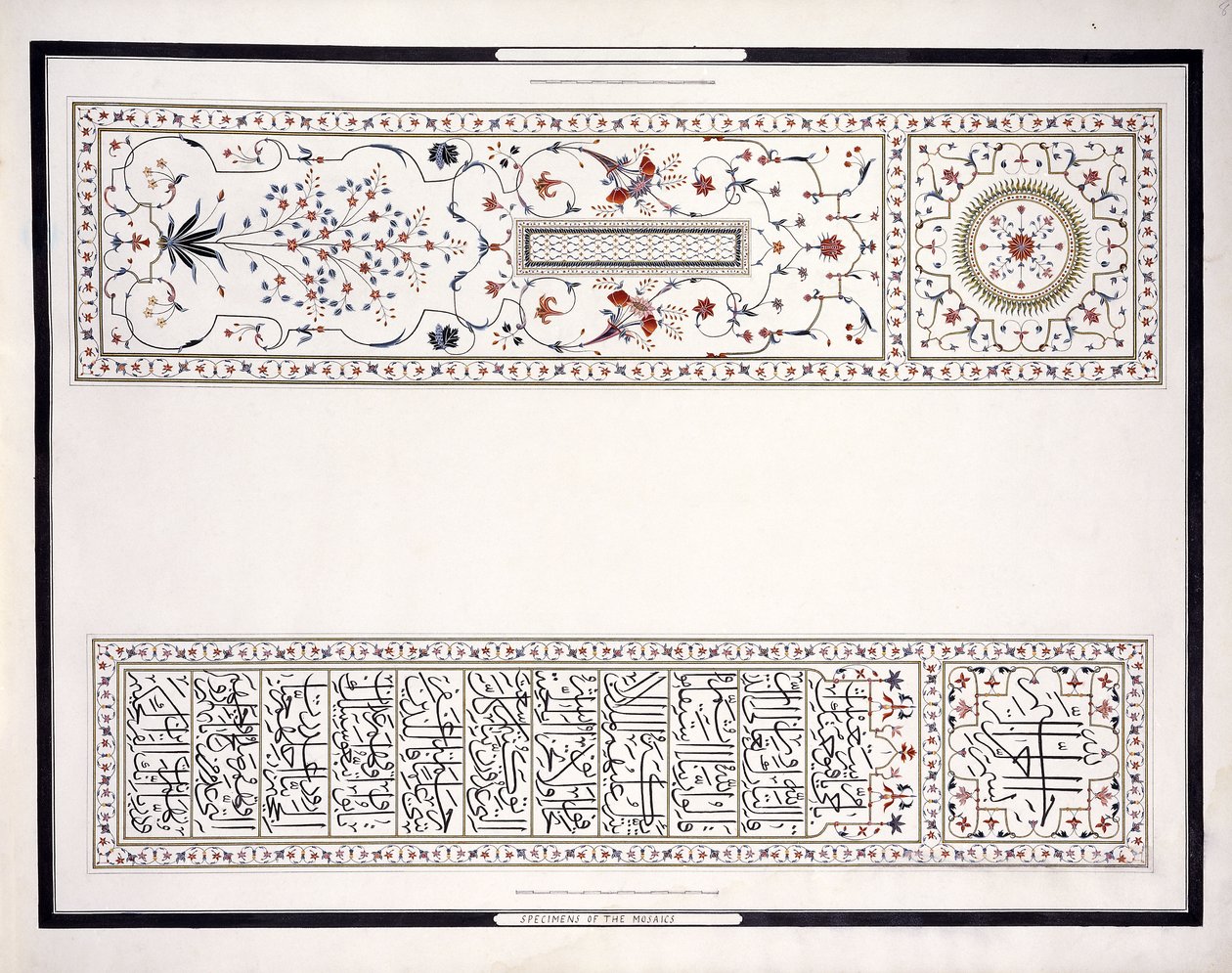 Spécimens des mosaïques, du tombeau de l