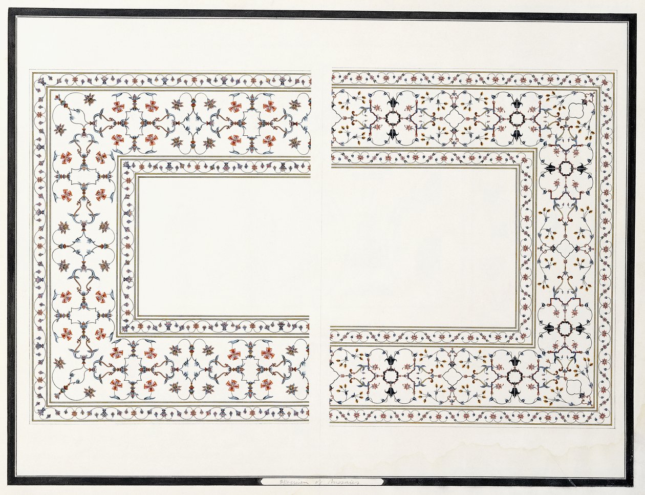 Spécimens des mosaïques, du tombeau de l