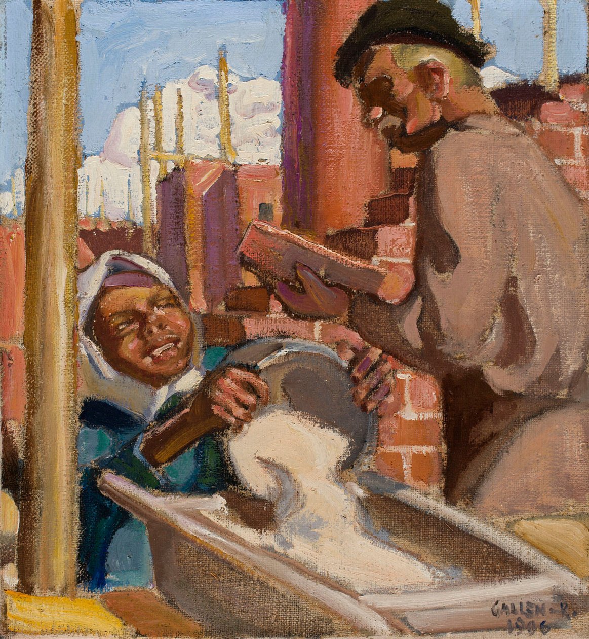 Sur un chantier - Akseli Gallen-Kallela