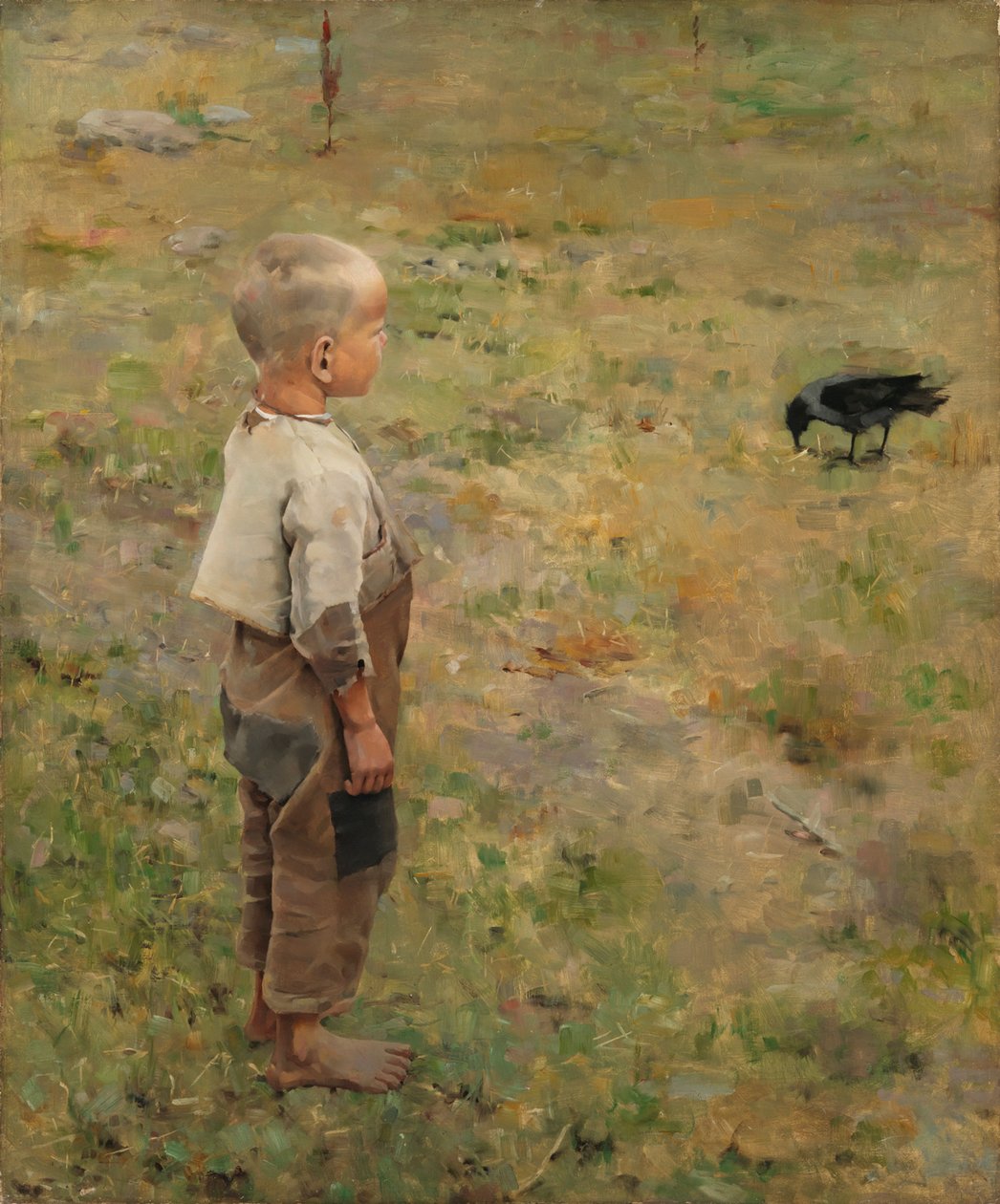 Un garçon avec un corbeau - Akseli Gallen-Kallela