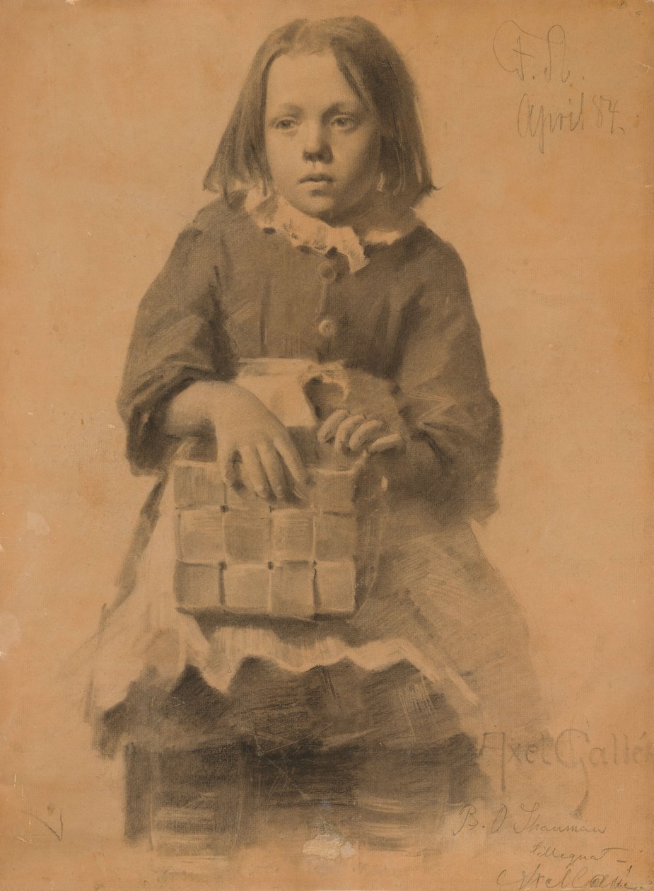 Jeune fille avec panier en bouleau - Akseli Gallen-Kallela