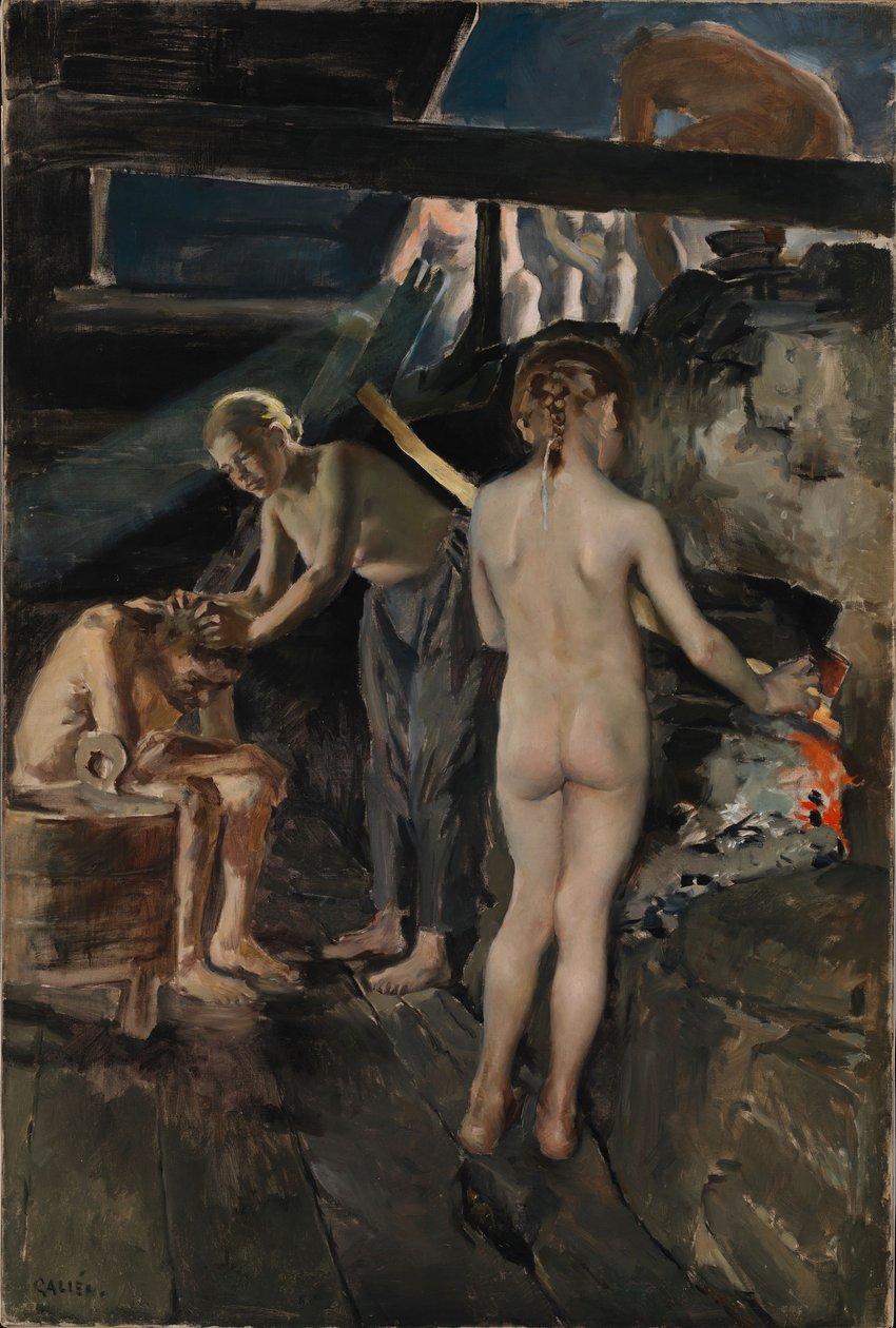 Au sauna - Akseli Gallen-Kallela