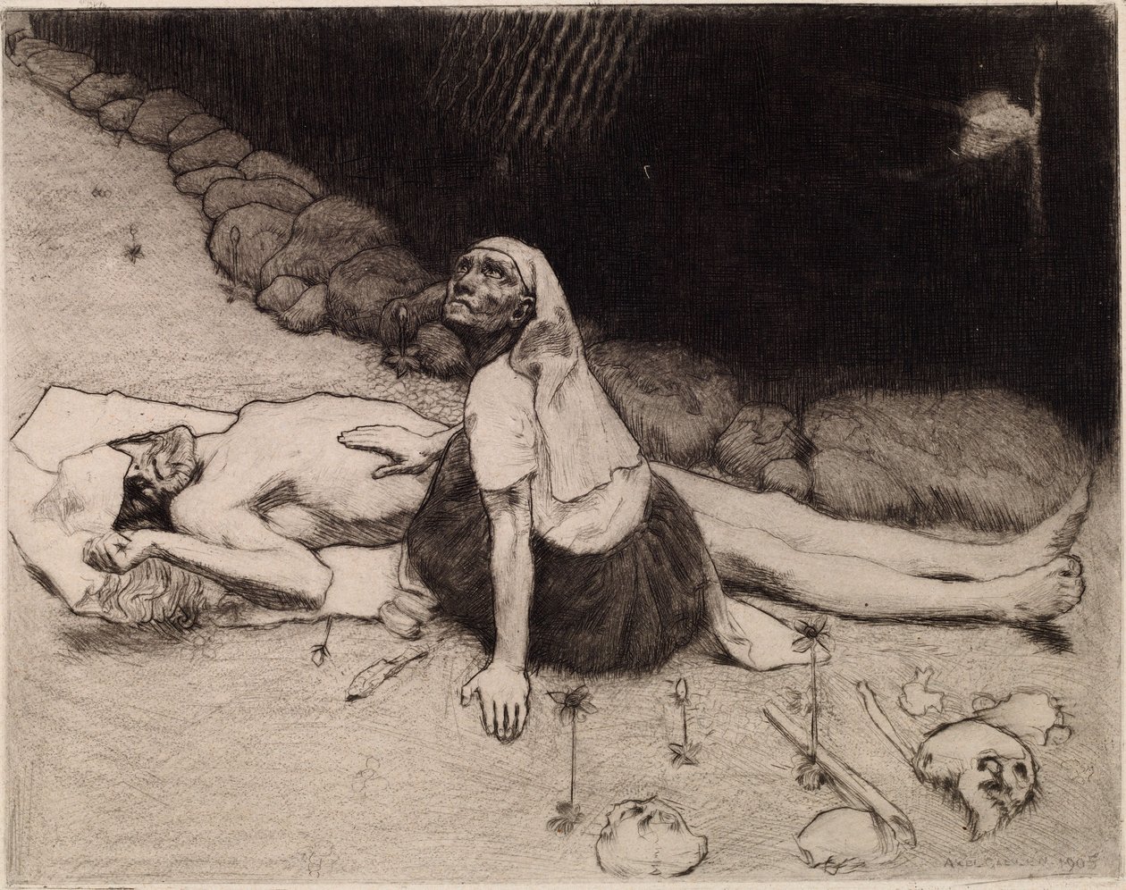 La mère de Lemminkäinen - Akseli Gallen-Kallela